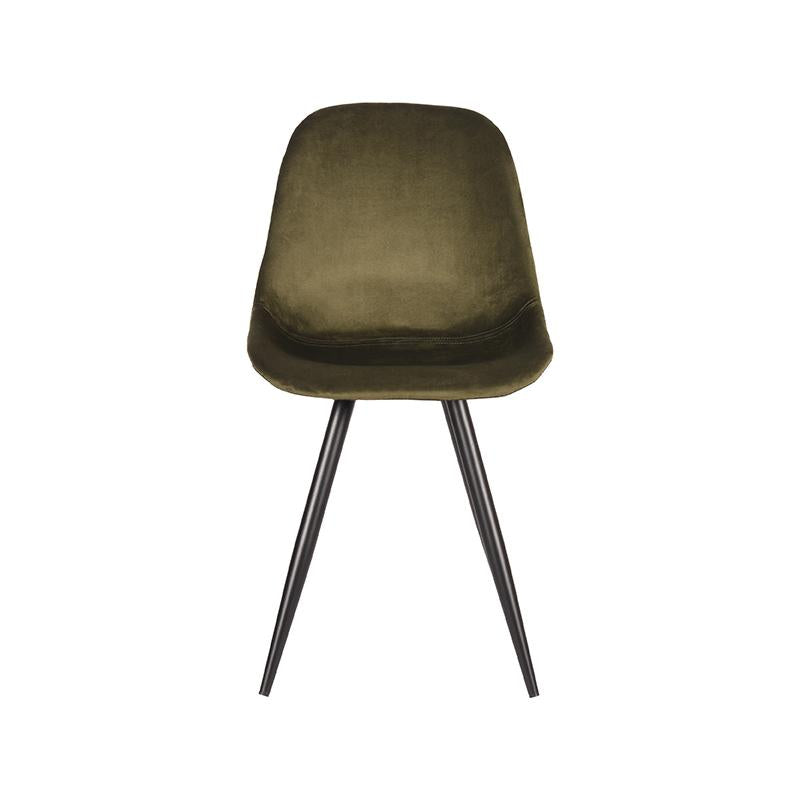 Eetkamerstoel Capri - Army green - Fluweel