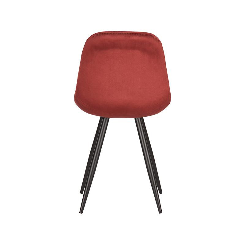 Eetkamerstoel Capri - Rood - Fluweel