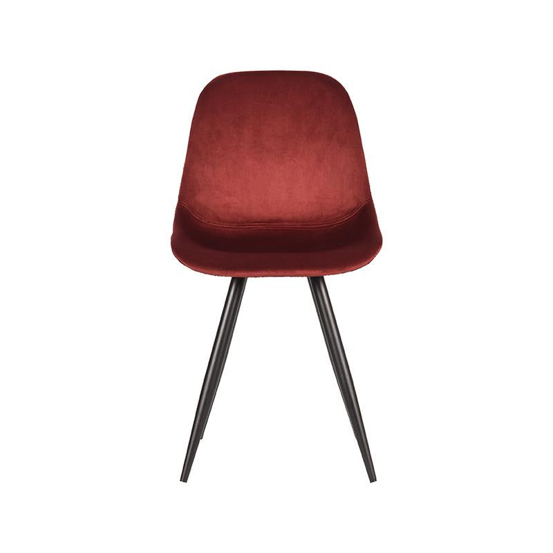 Eetkamerstoel Capri - Rood - Fluweel