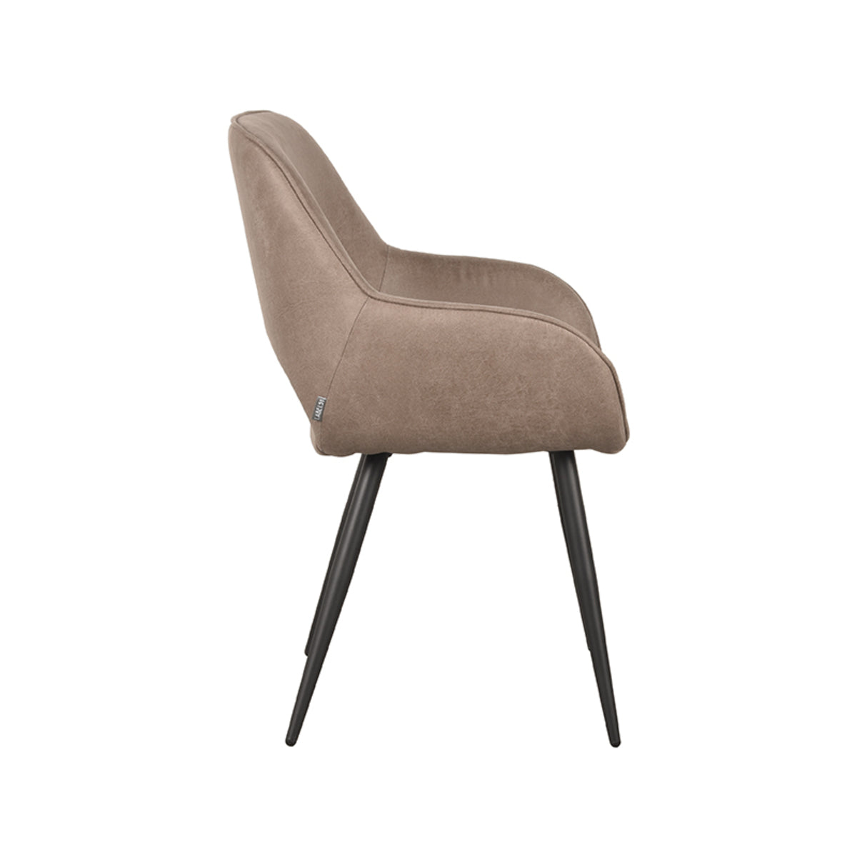 Eetkamerstoel Fer - Taupe - Micro Suede
