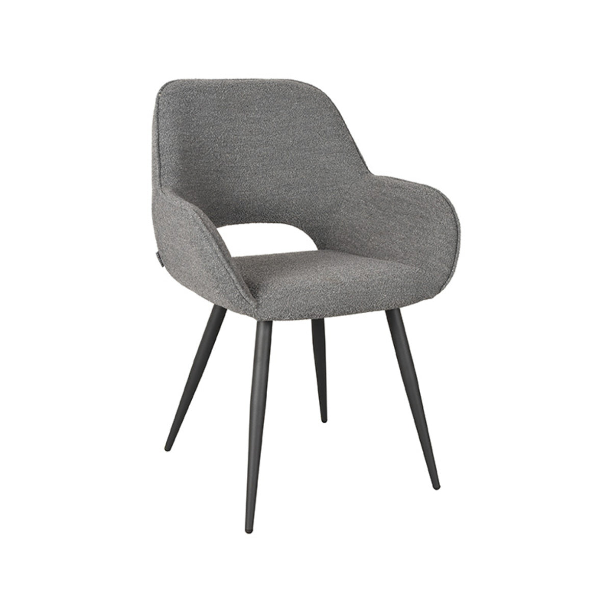 Eetkamerstoel Fer - Grijs - Boucle