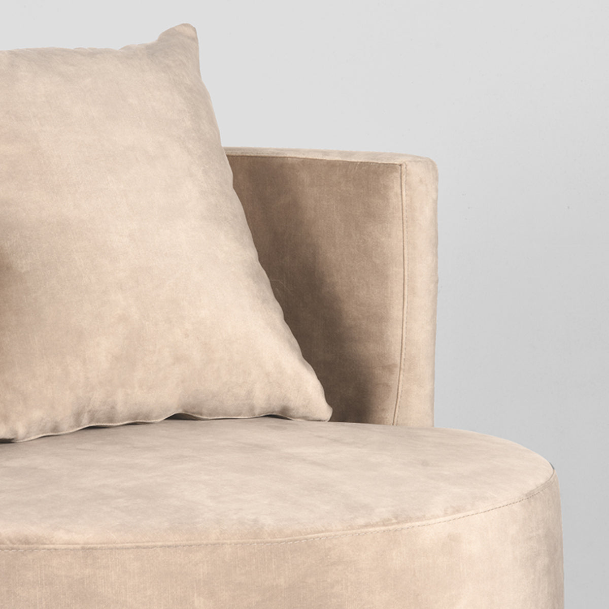 Fauteuil Evy - Naturel - Velours
