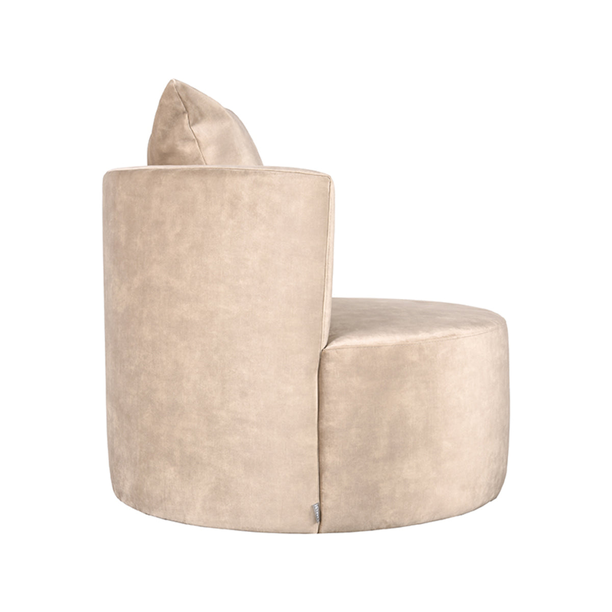 Fauteuil Evy - Naturel - Velours