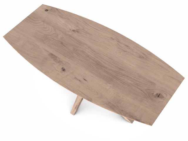 Eettafel Bootvorm – 200 cm – Eikenhout