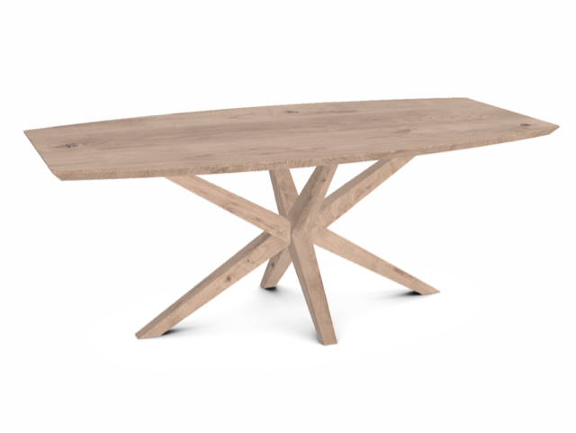 Eettafel Bootvorm – 200 cm – Eikenhout