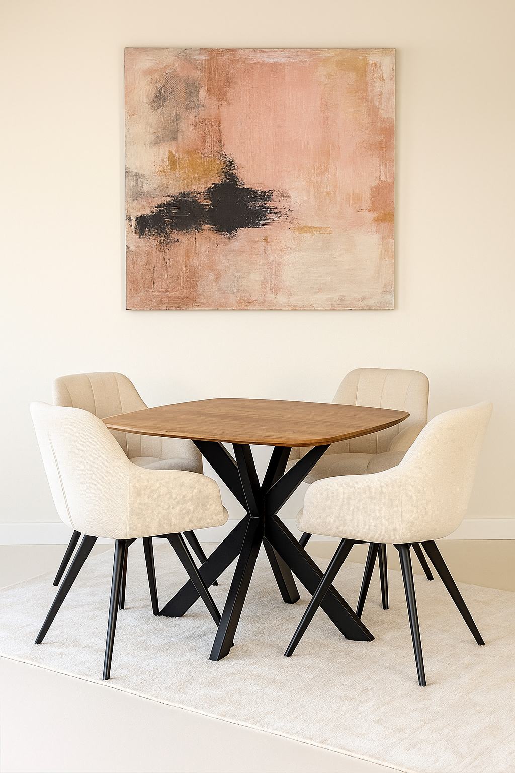 Eettafel Deens Rond – 100 cm – Naturel – Mangohout