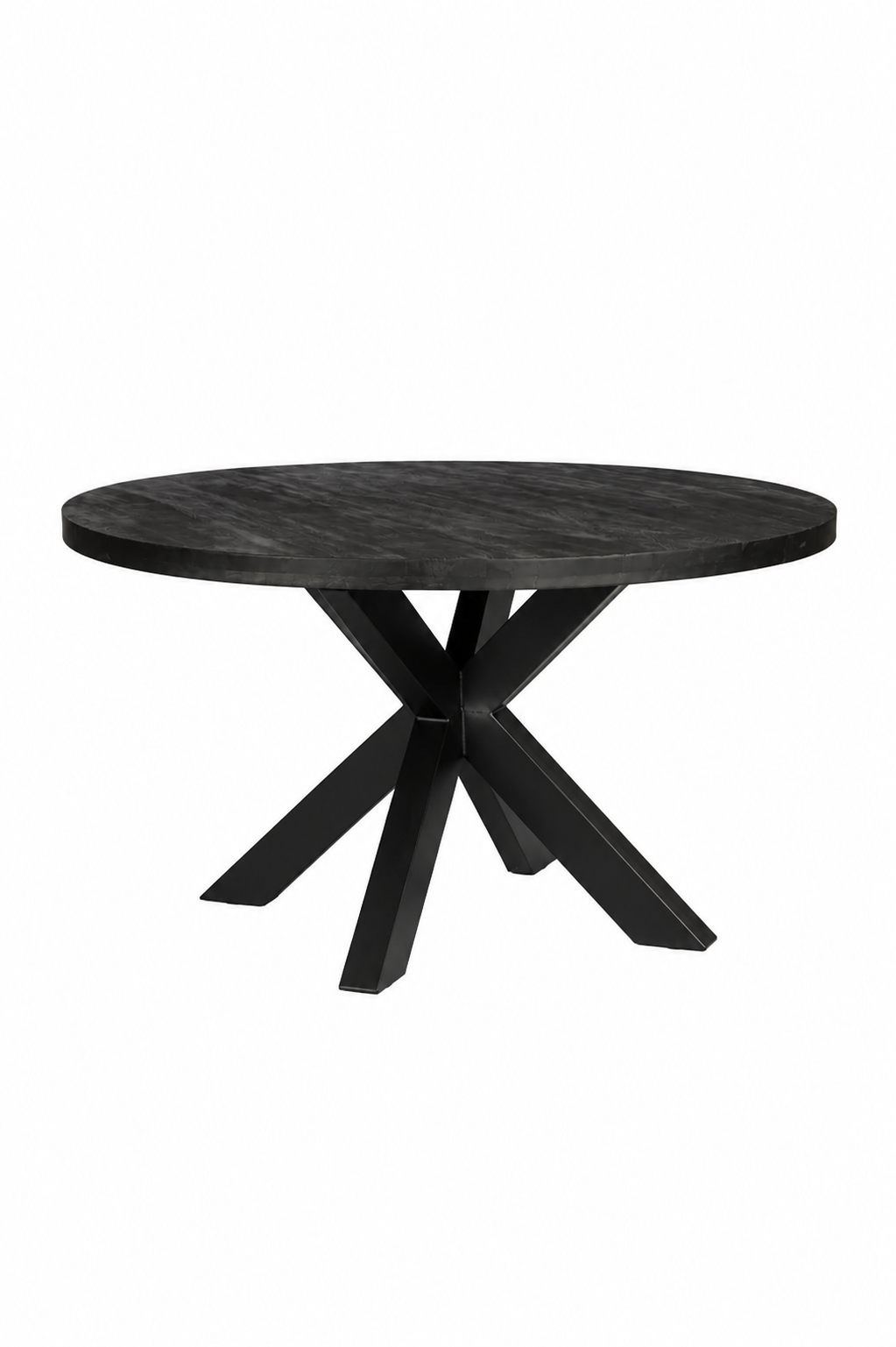 Ronde eettafel - 150 cm - Zwart - Mangohout
