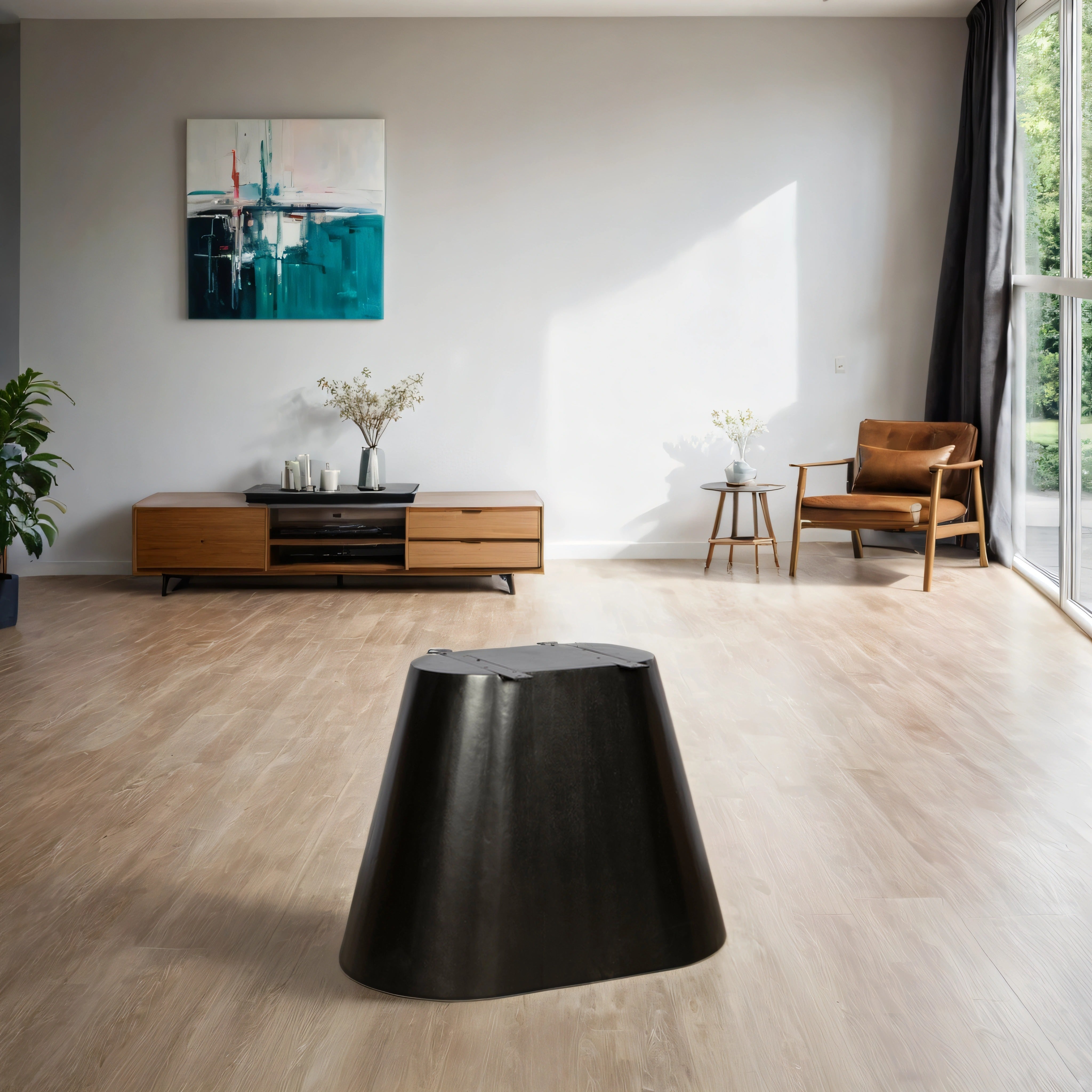 Ovale onderstel - Zwart – Mangohout