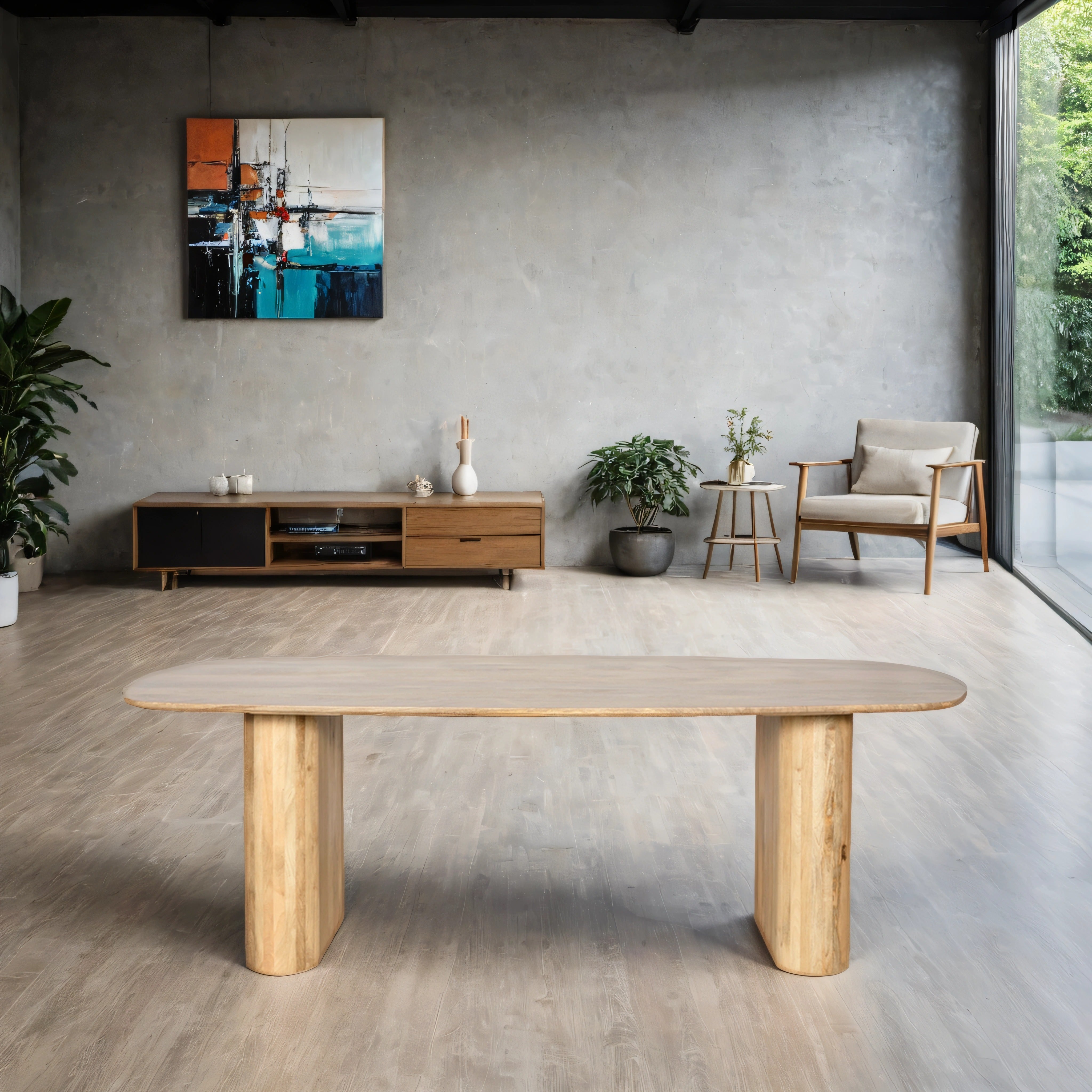 Deens Ovaal Kolompoot – 160 cm – Naturel – Mangohout