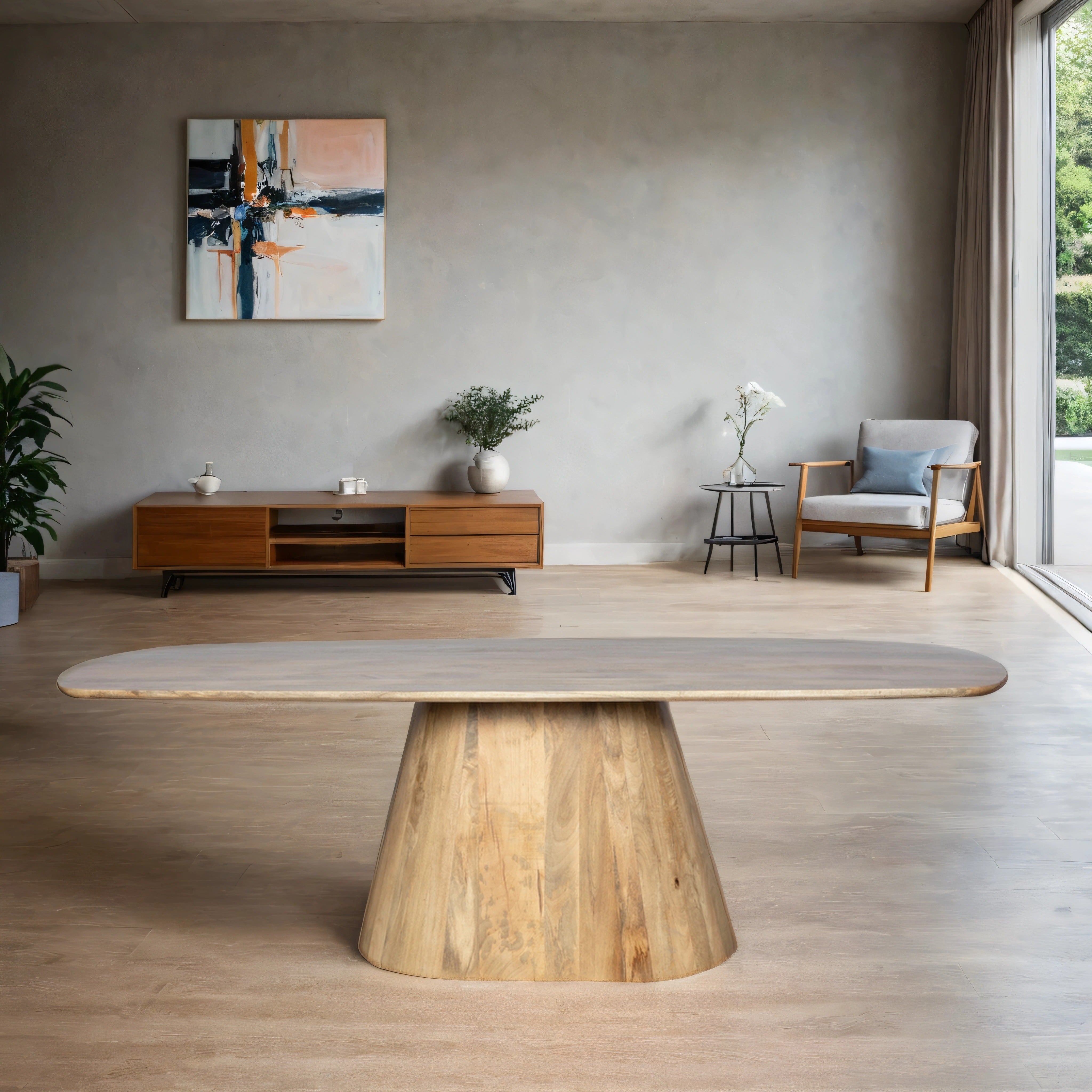 Ovale onderstel - Naturel – Mangohout