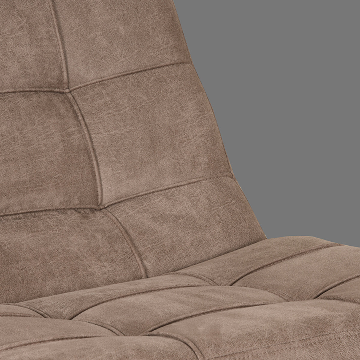 Relaxfauteuil Alvar + Ottomane - Taupe - Micro Suede