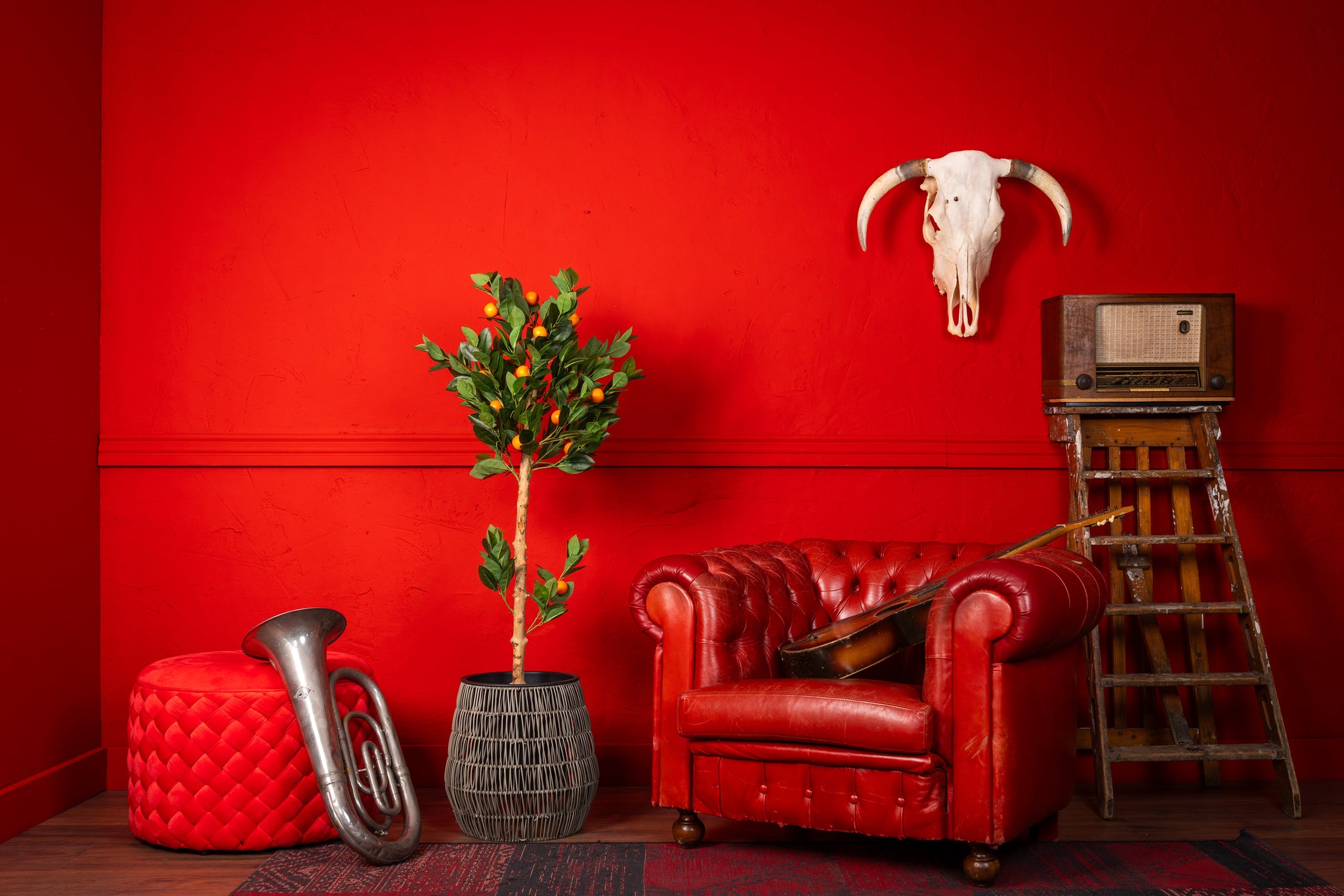 Sinaasappel kunstboom 130 cm - Mediterrane uitstraling