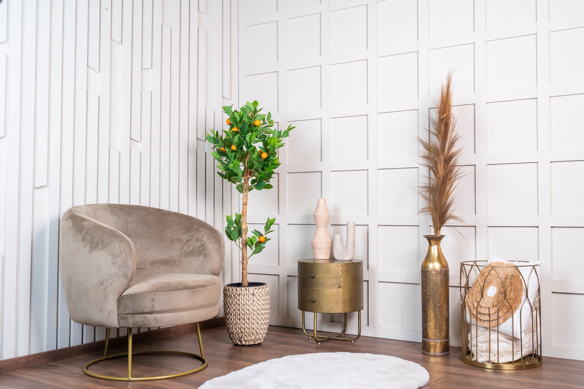 Sinaasappel kunstboom 130 cm - Mediterrane uitstraling