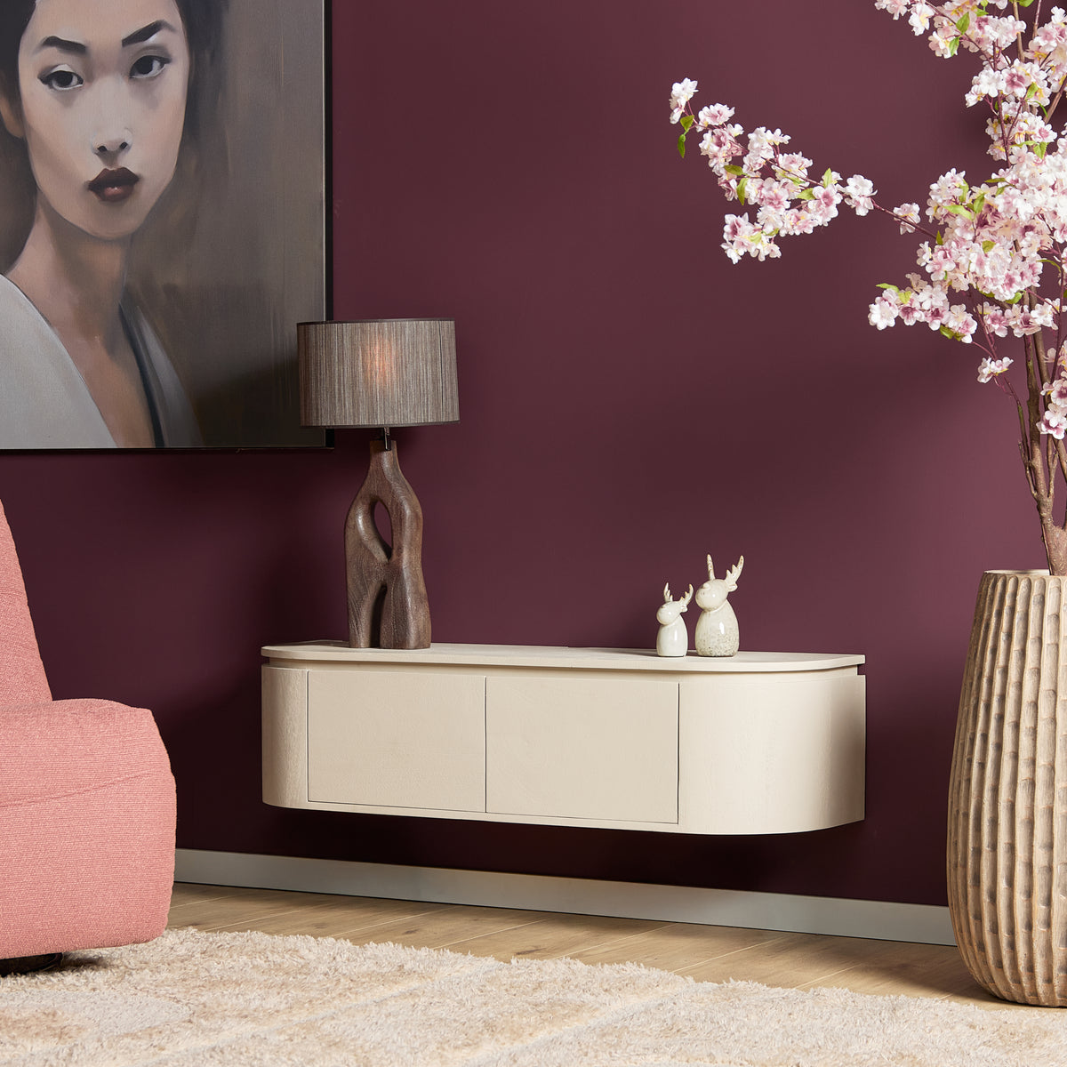 Zwevend tv meubel Ambiance Naturel | 120 cm