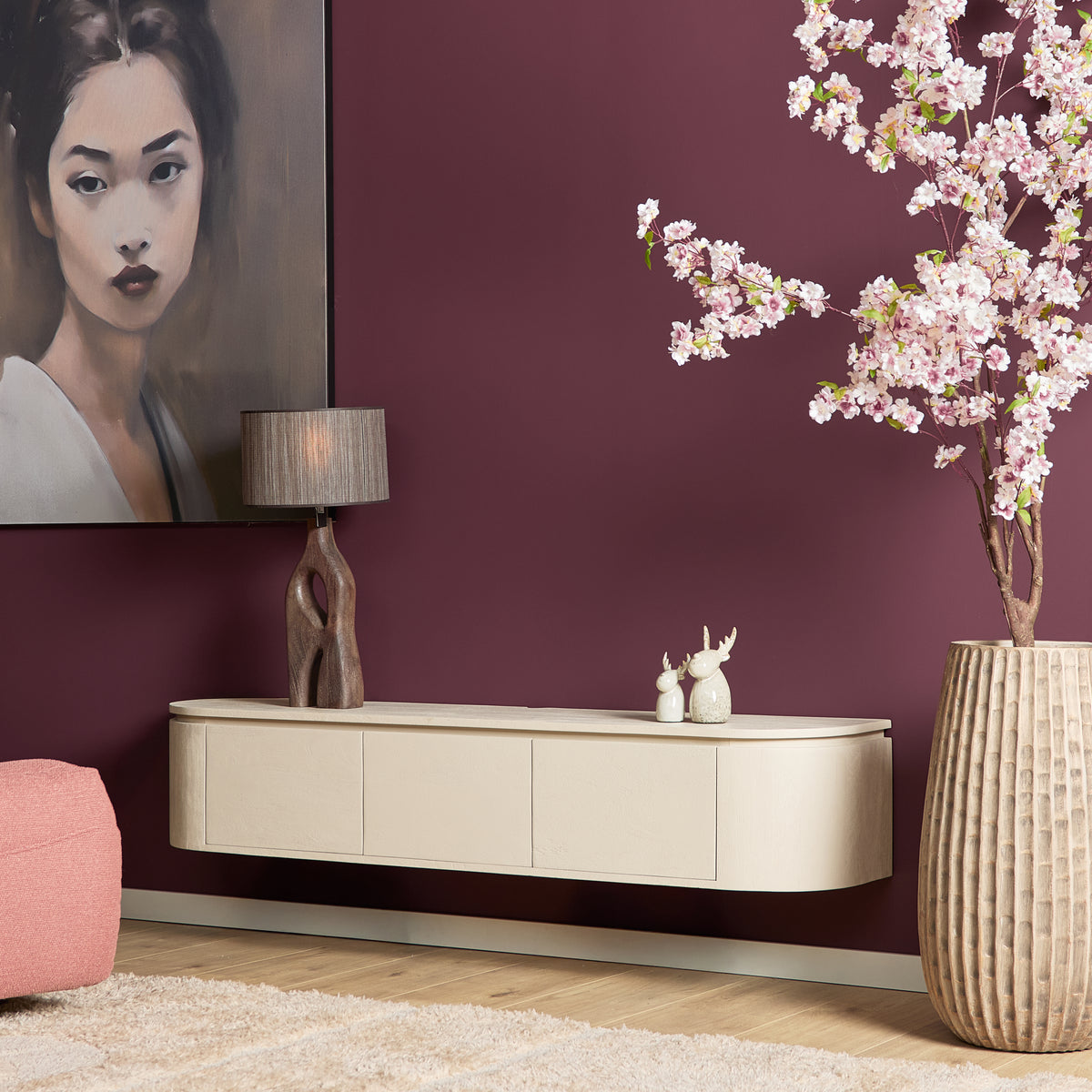 Zwevend tv meubel Ambiance Naturel | 120 cm