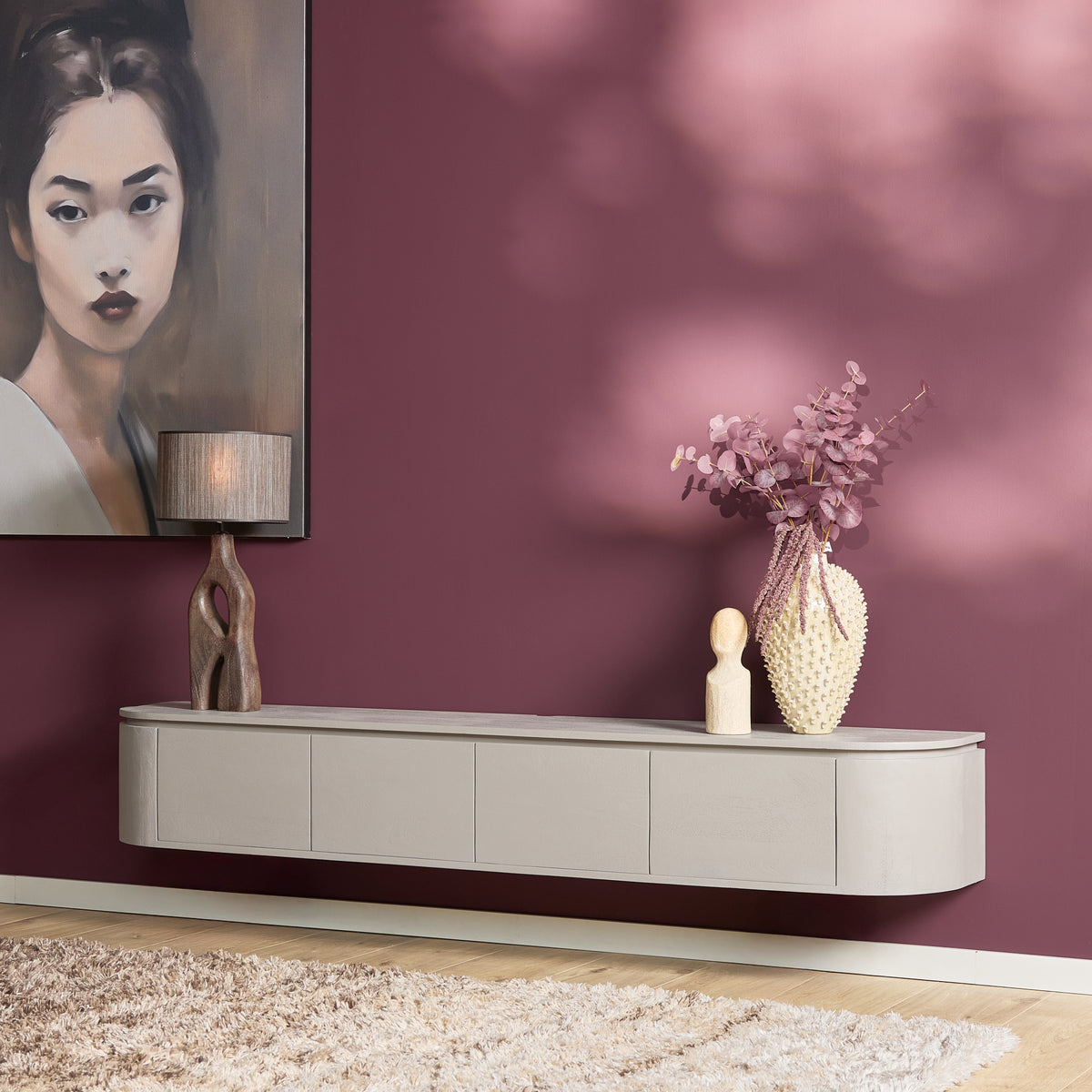 Zwevend tv meubel Ambiance Naturel | 120 cm