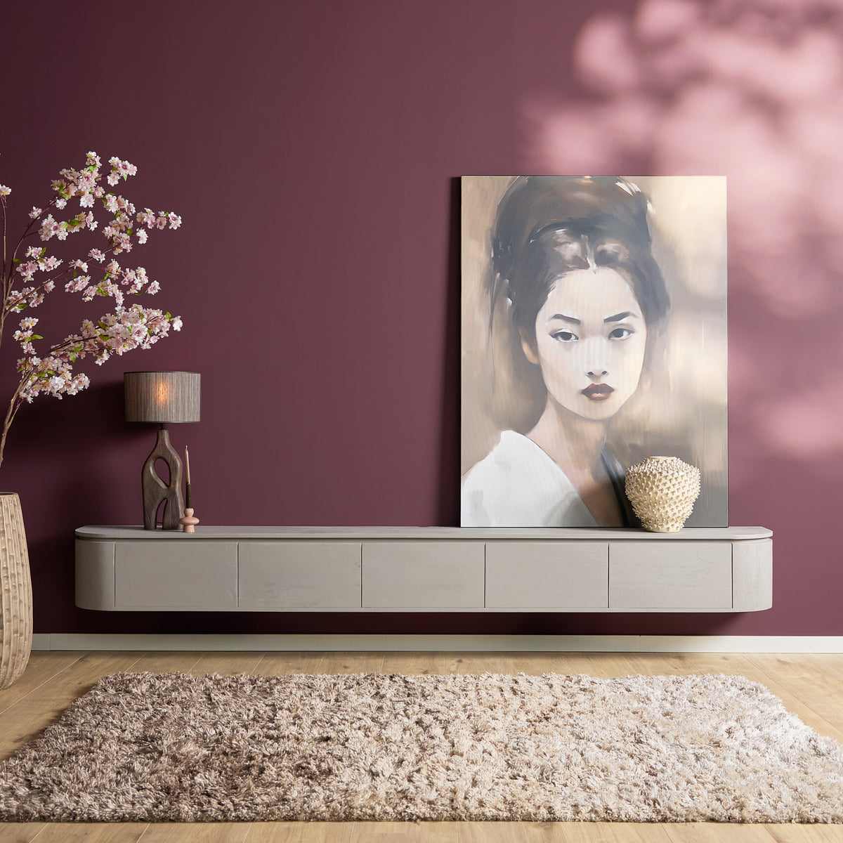 Zwevend tv meubel Ambiance Naturel | 120 cm
