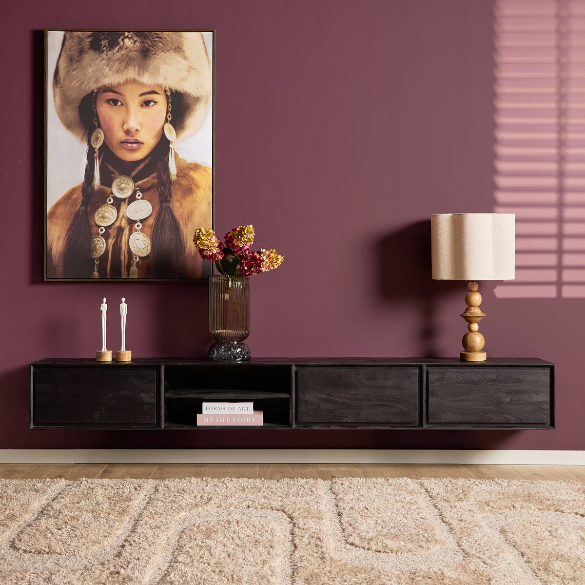 Zwevend tv meubel Ambiance Naturel | 120 cm
