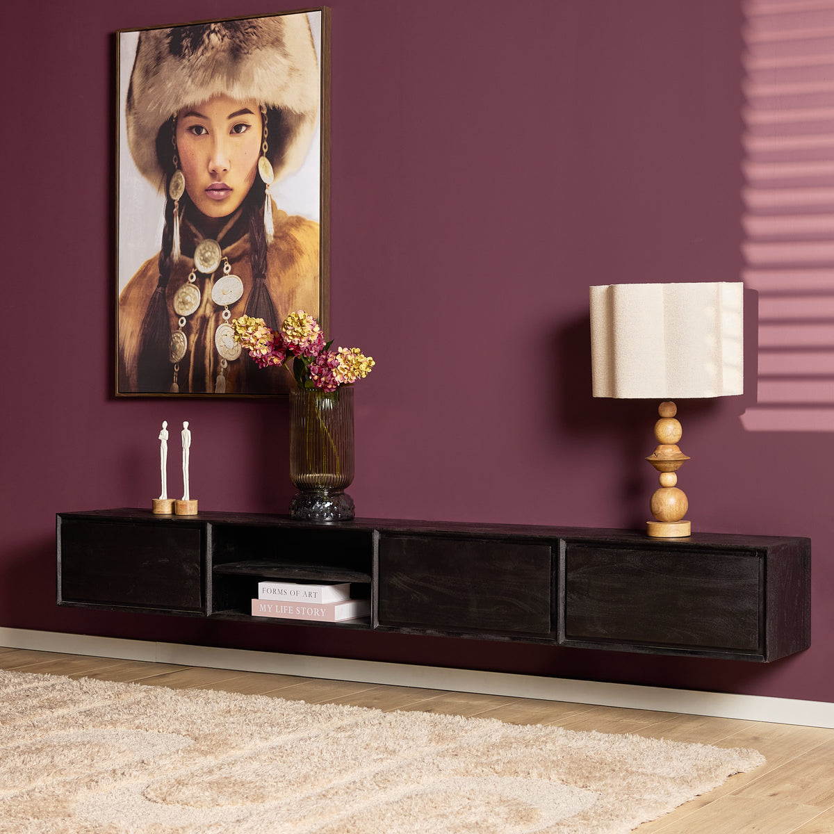 Zwevend tv meubel Ambiance Naturel | 120 cm