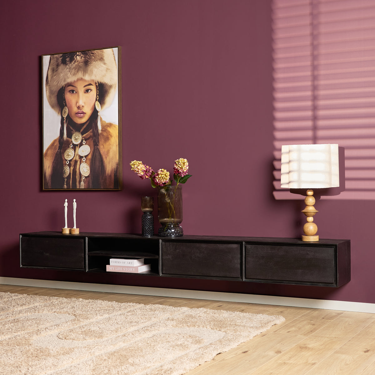 Zwevend tv meubel Ambiance Naturel | 120 cm