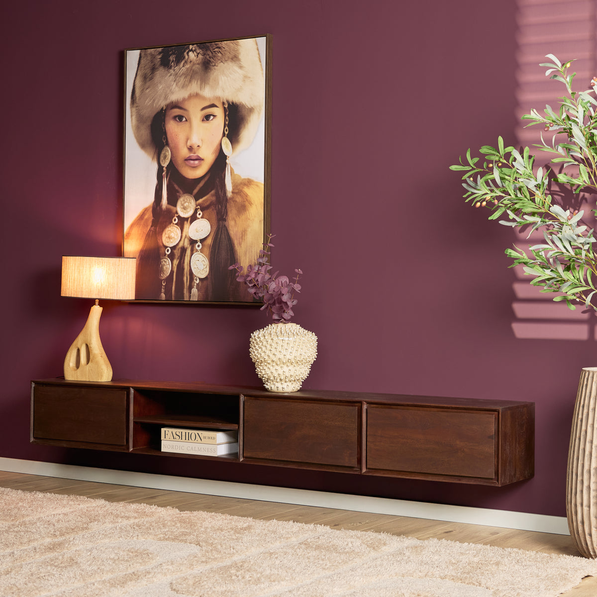 Zwevend tv meubel Ambiance Naturel | 120 cm