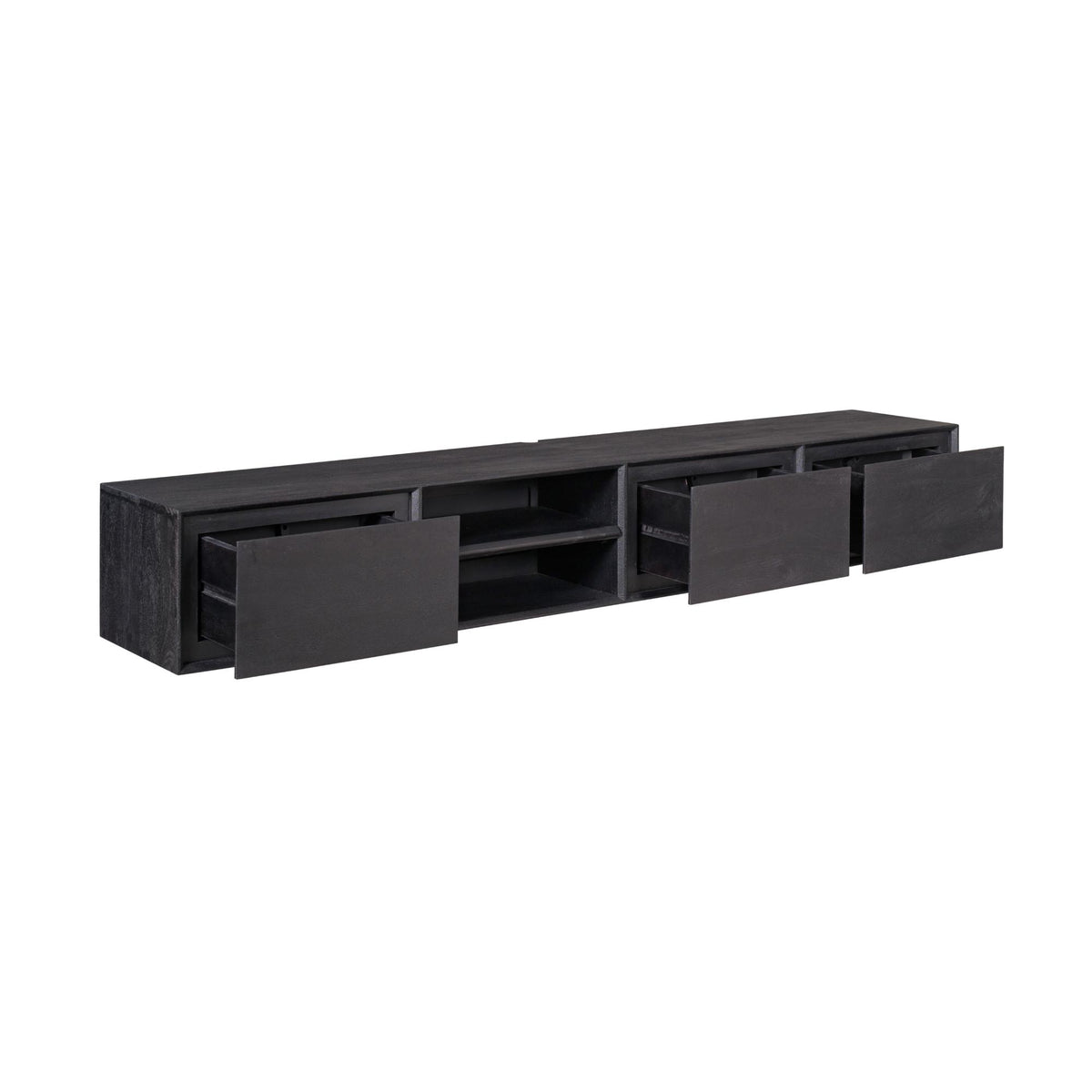Zwevend tv meubel Ambiance Black | 200 cm