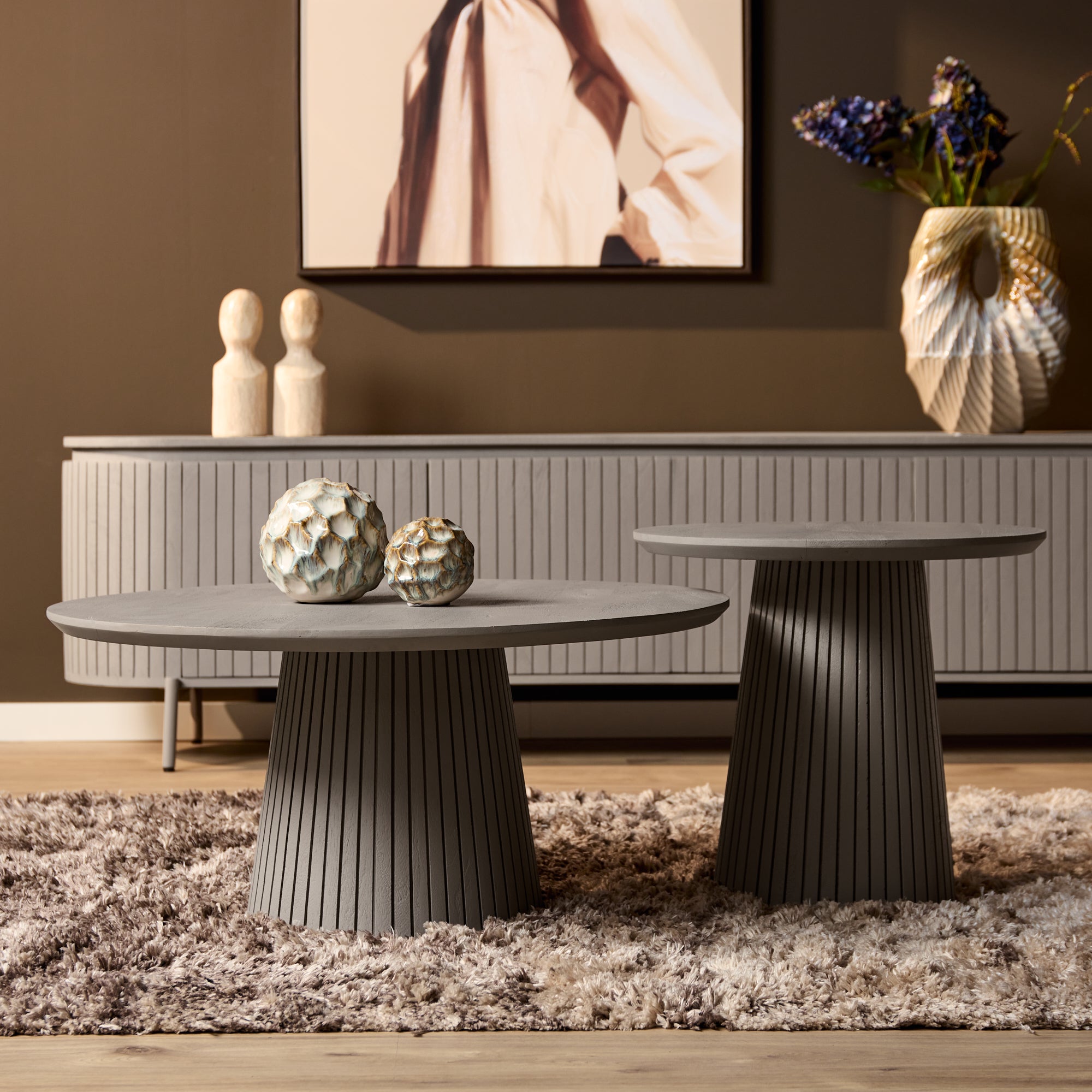 Salontafel Solana | 80 cm | Taupe