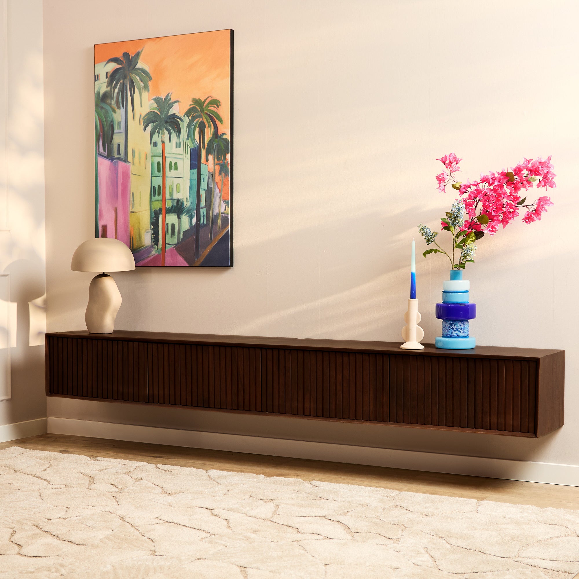 Zwevend tv meubel Madison Brown | 240 cm