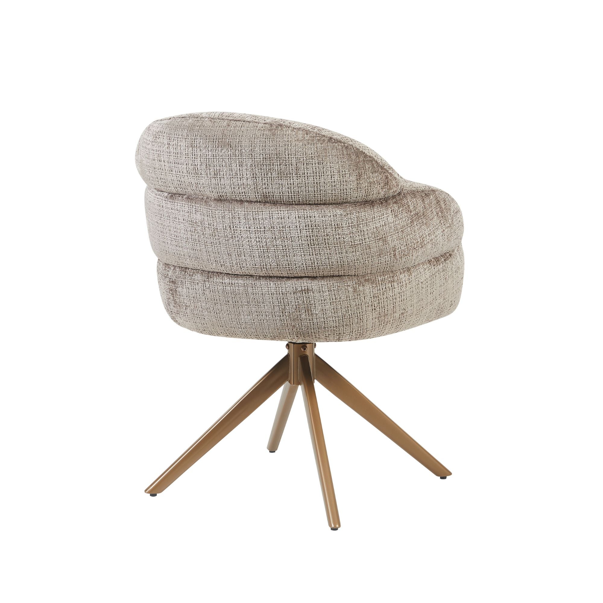 Eetkamerstoel Bella | Clay | Poot Bronze | Met armleuning