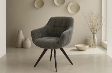 Stoel Beauty Antraciet– Draaibare Eetkamerstoel