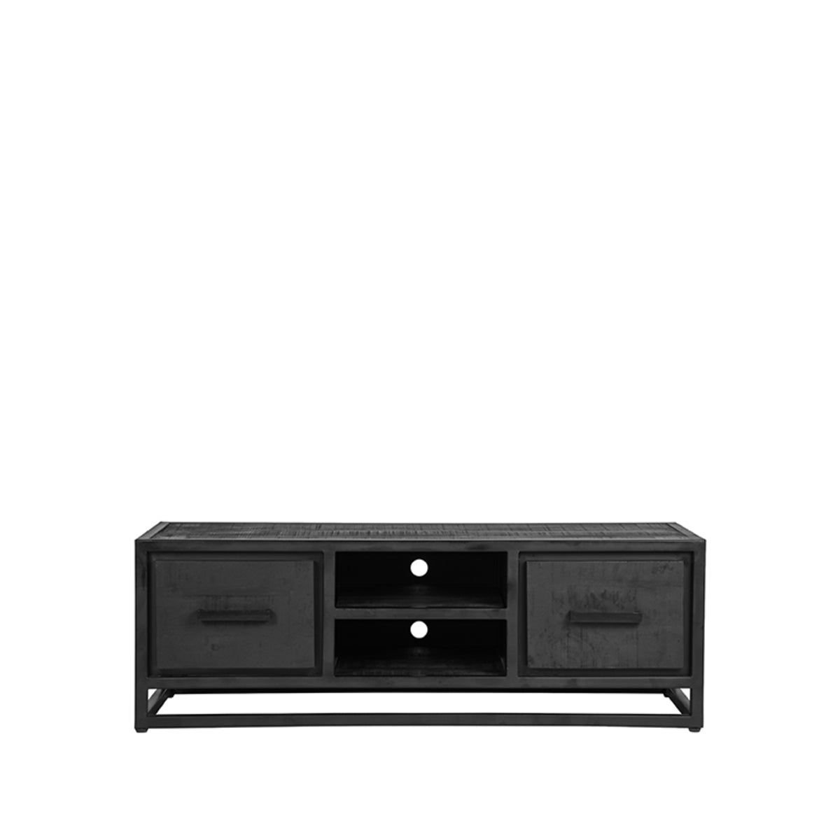 Tv-meubel Chili - Zwart - Mangohout - 120 cm