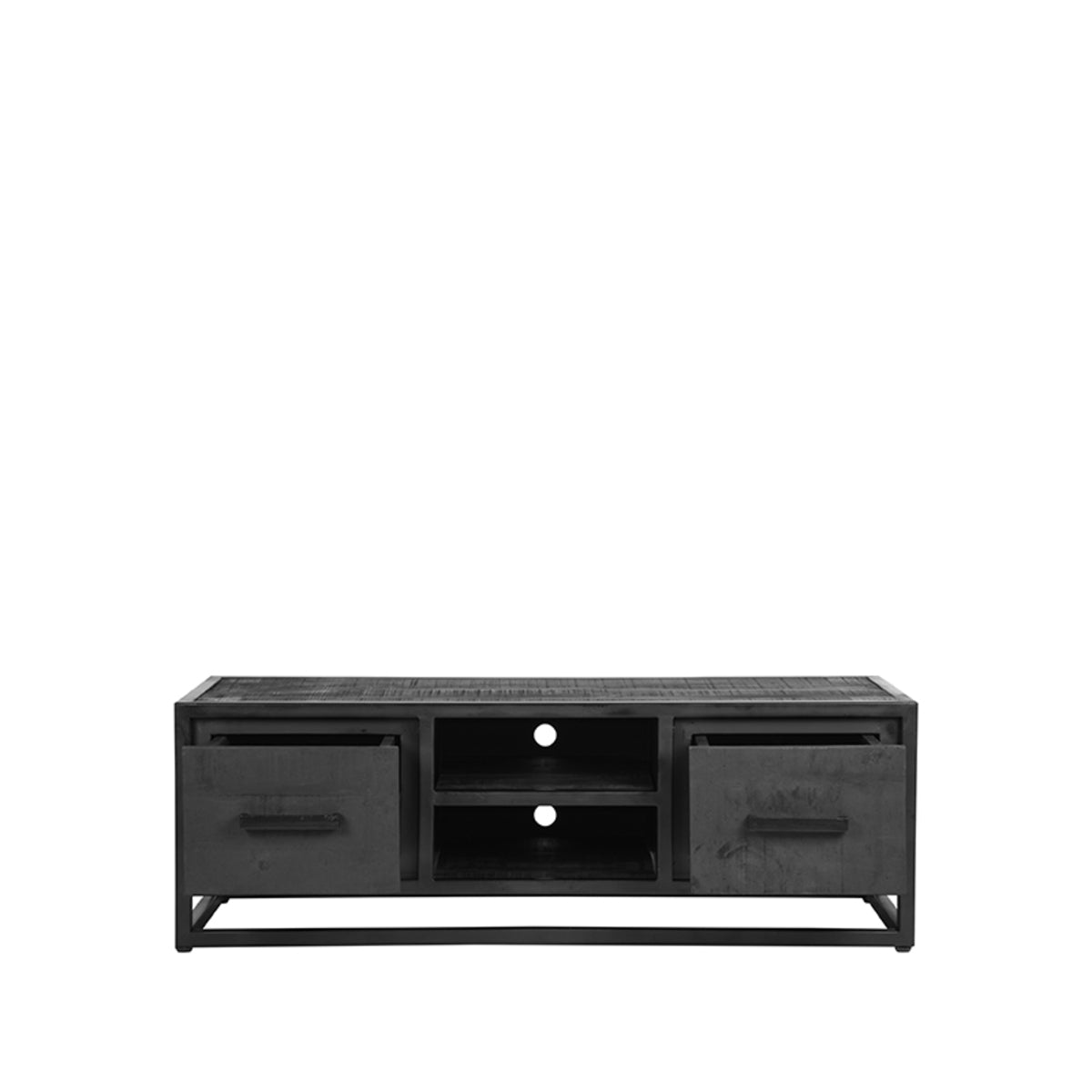 Tv-meubel Chili - Zwart - Mangohout - 120 cm