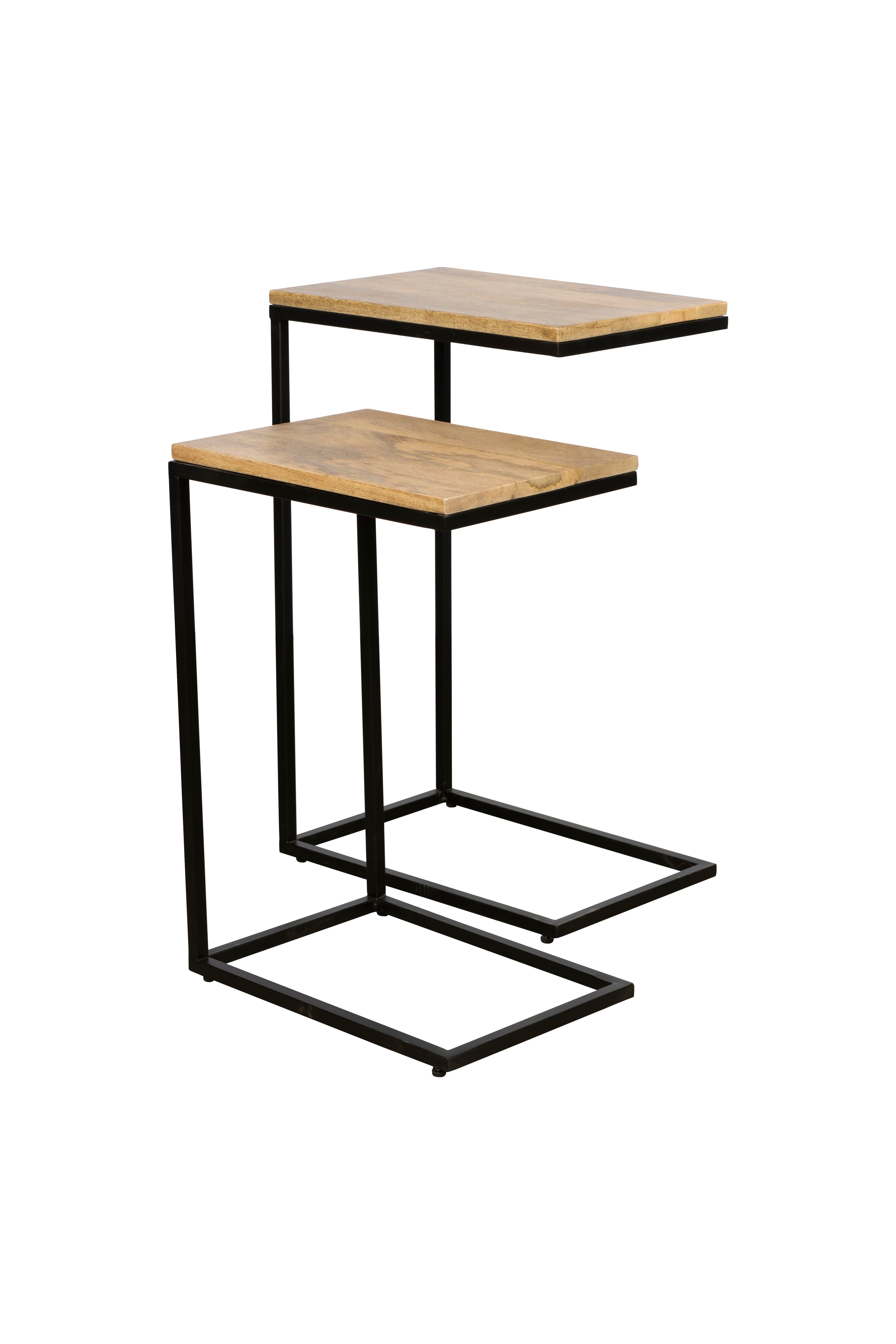 Laptoptafel Set van 2 – Naturel – Mangohout