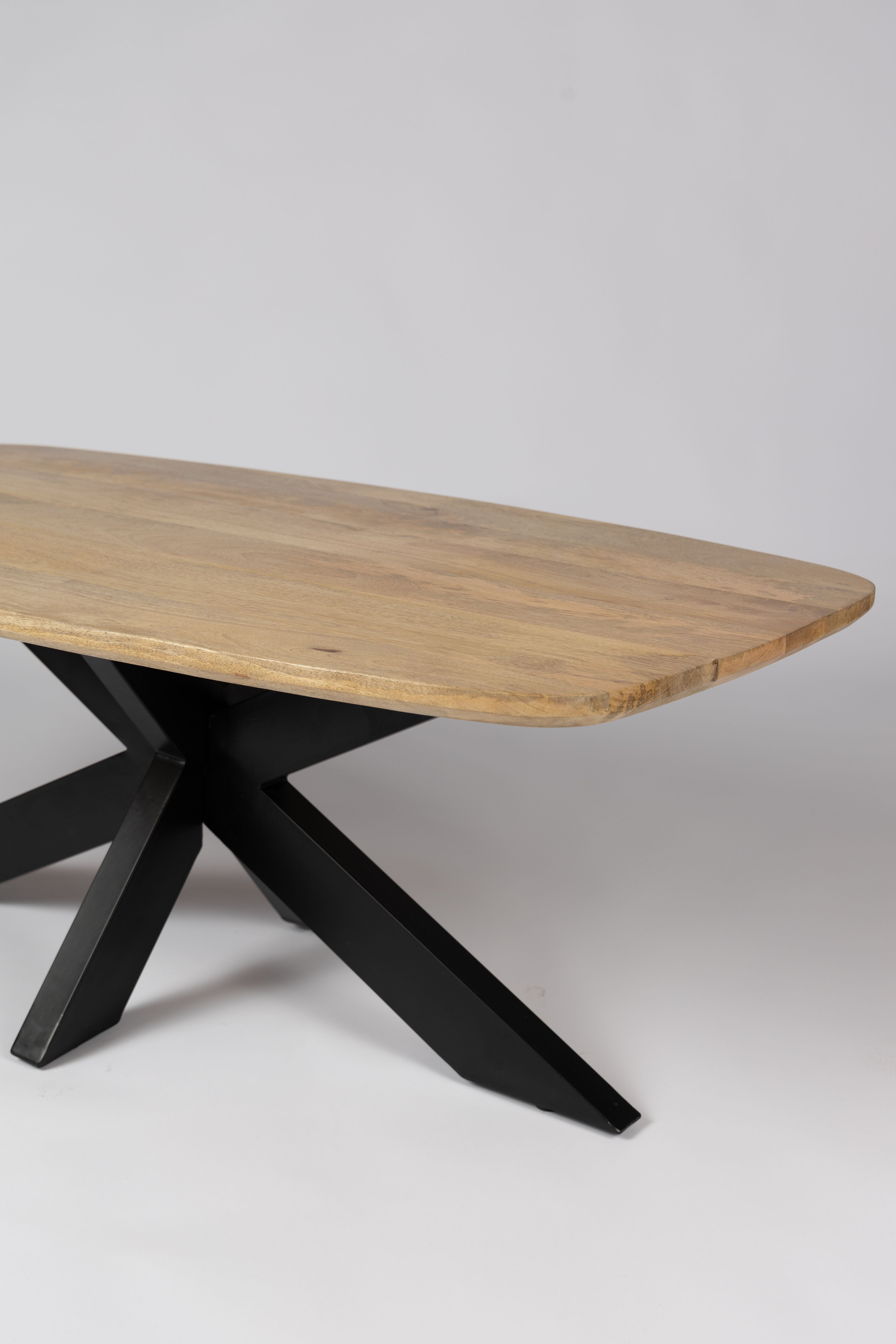 Table basse ovale danoise - 120 cm - Naturel - Bois de manguier