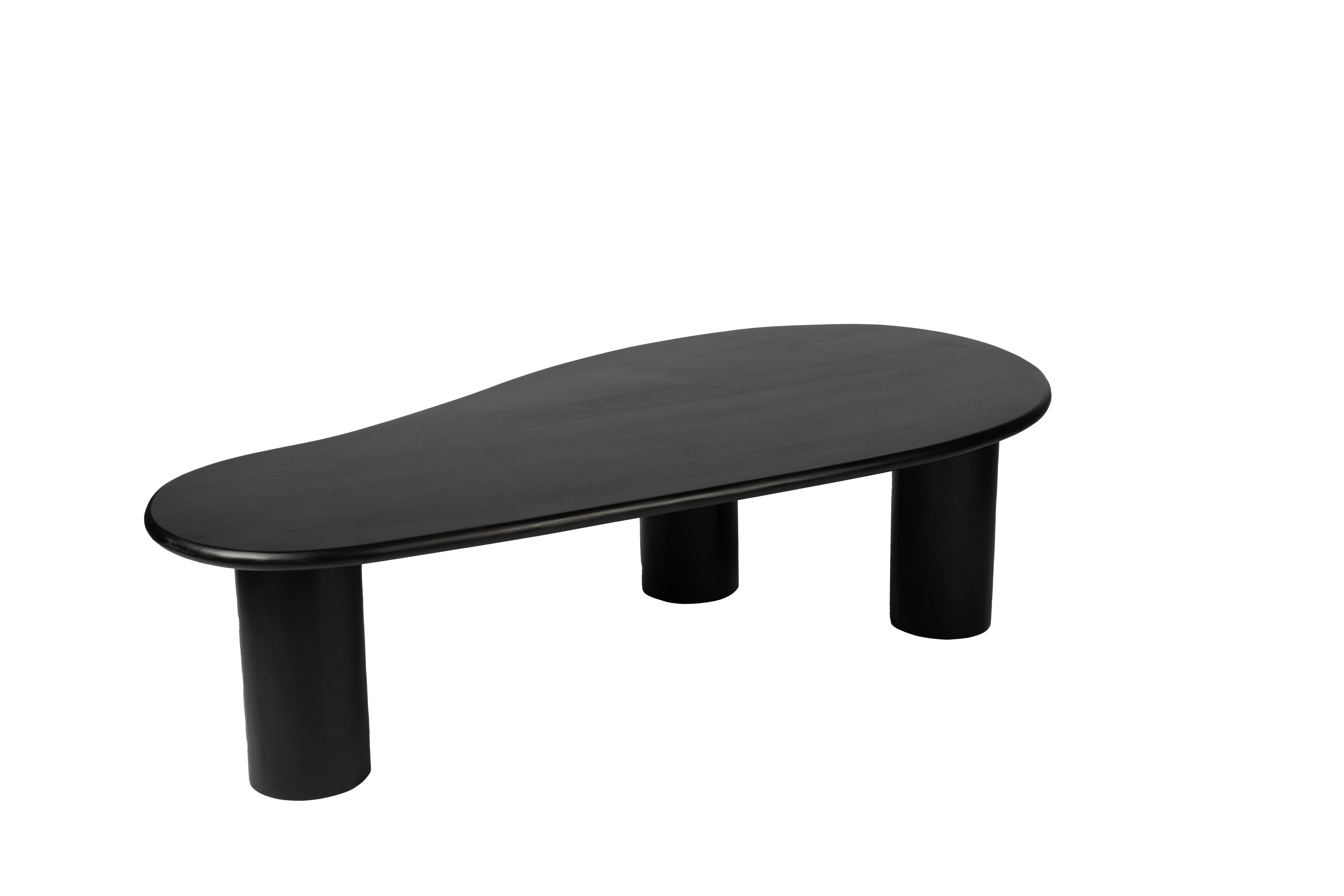 Organische Salontafel -  160cm - Zwart - Mangohout