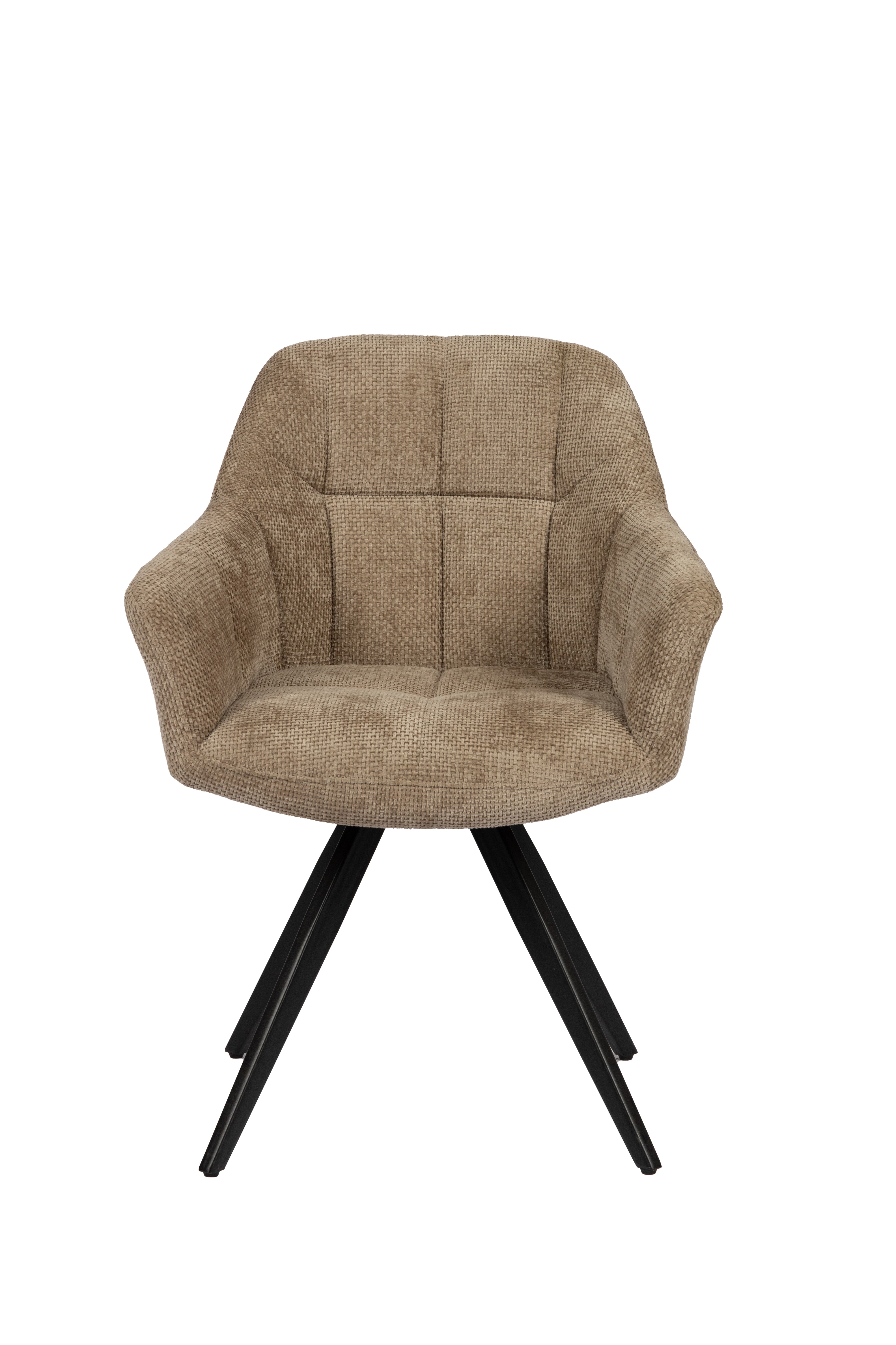 Combi Deal Zwarte Ovale Eettafel + 4 Taupe Draaistoelen