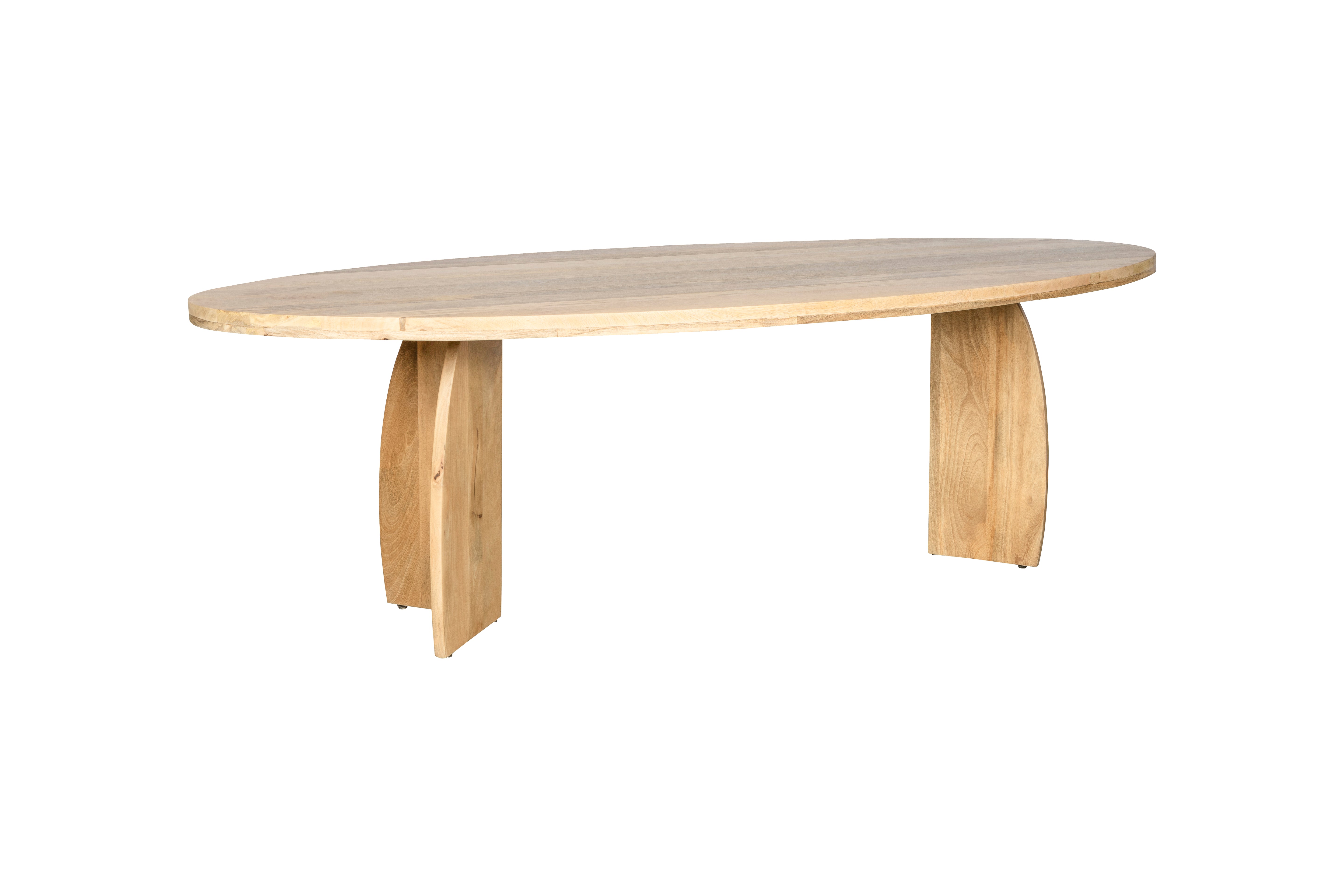 Ovale Eettafel Japandi Maan – 190 cm – Naturel – Mangohout