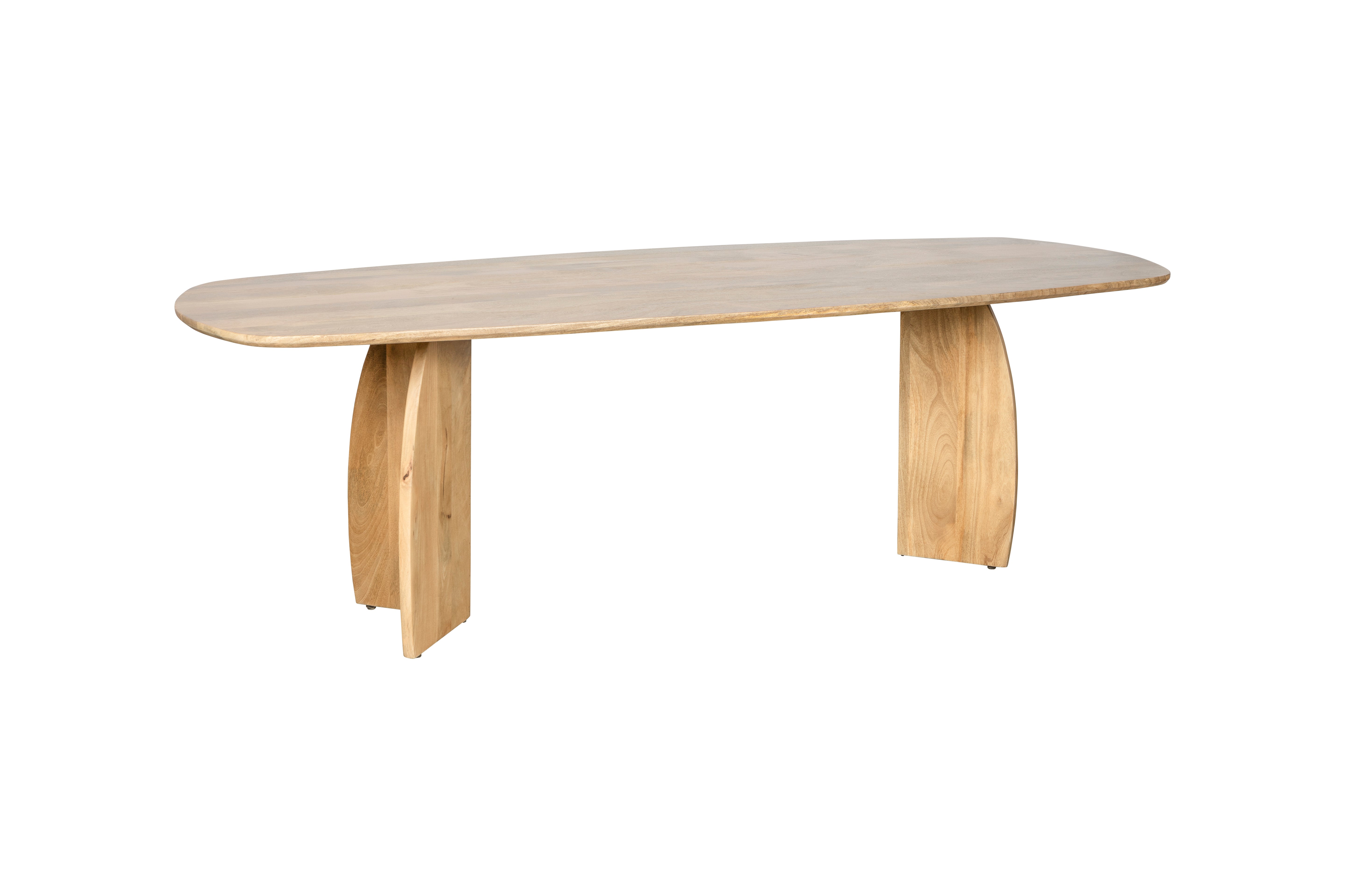 Deens Ovale Eettafel Japandi Maan – 200 cm – Naturel – Mangohout