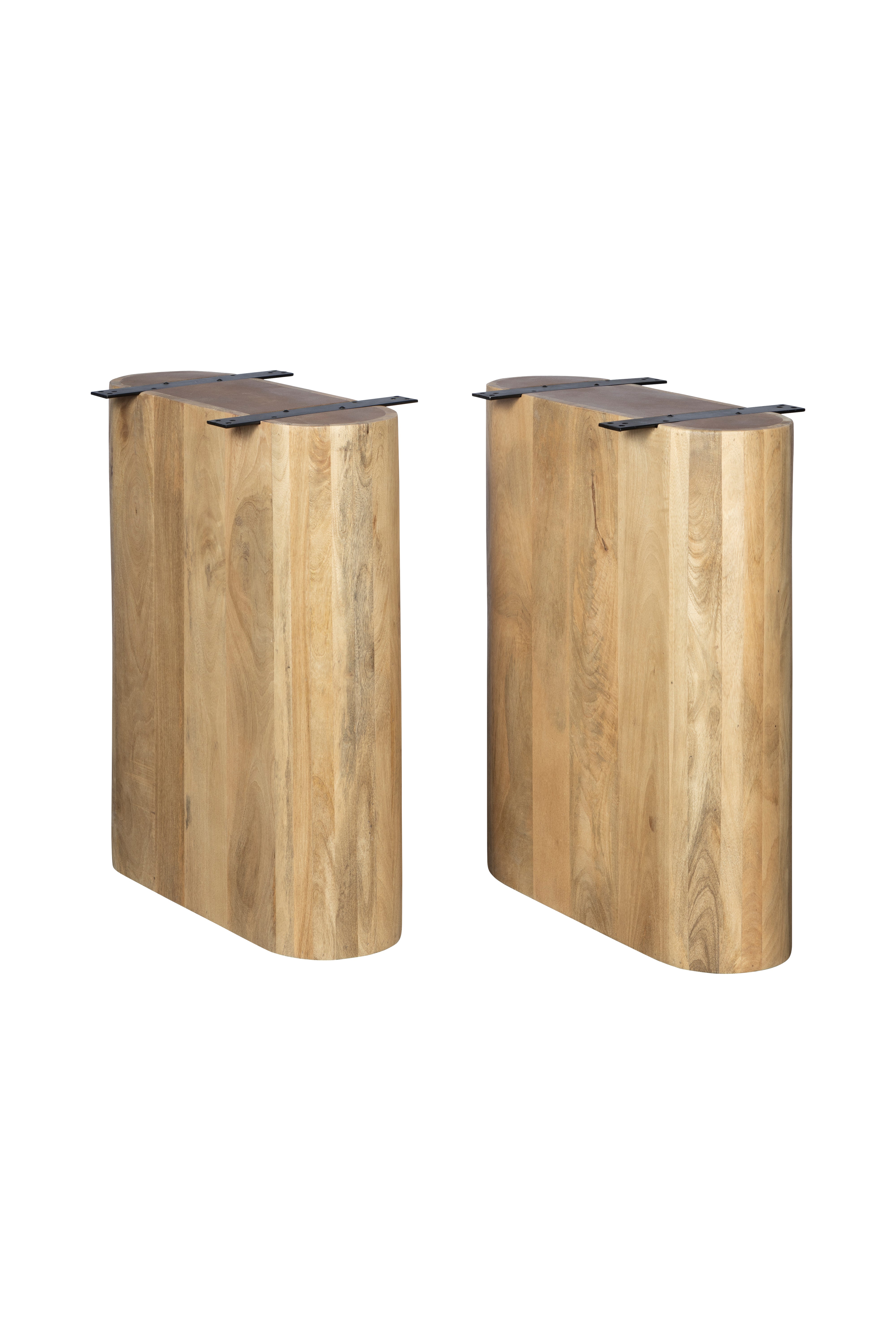 Set onderstel rond/ovaal - Naturel – Mangohout
