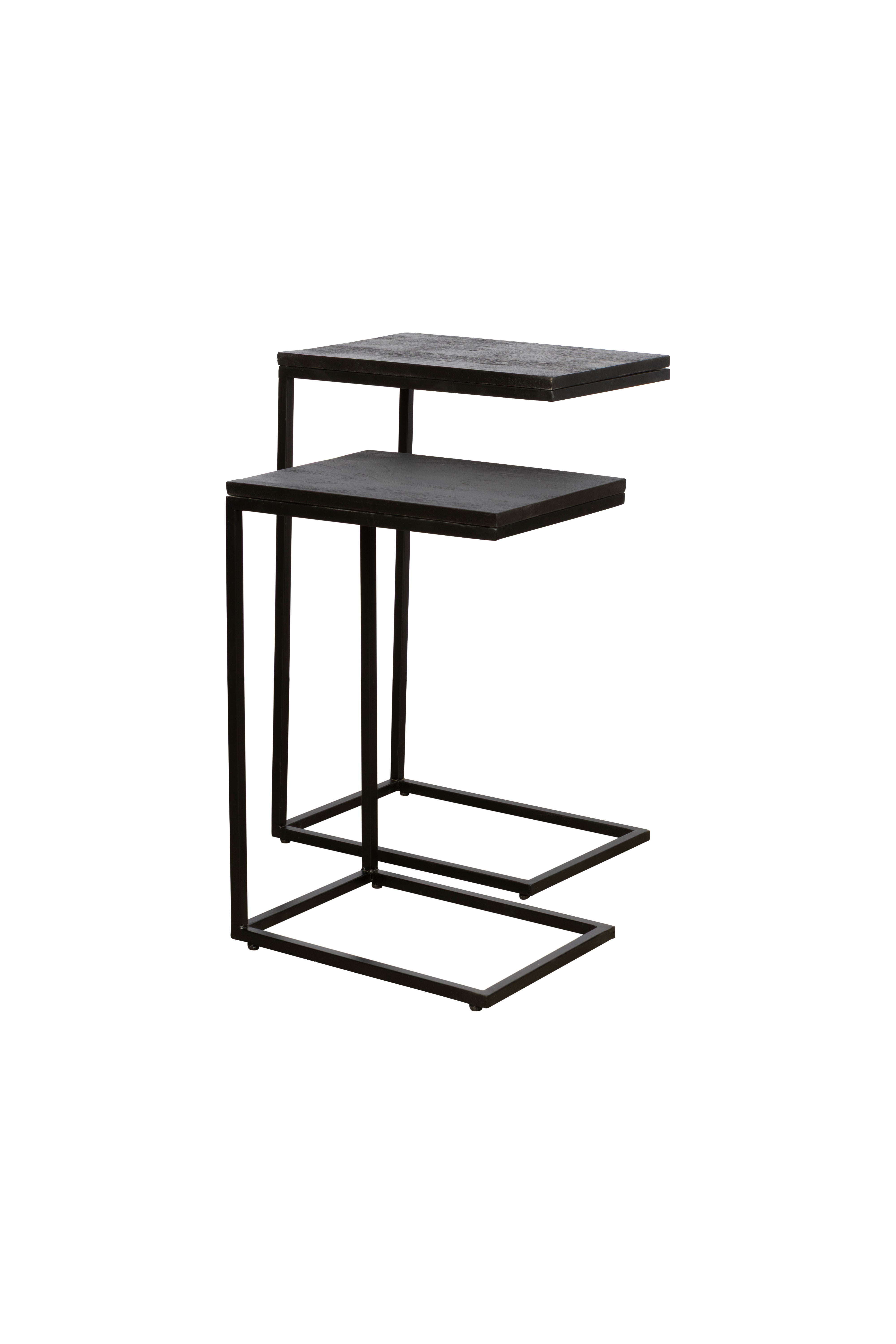 Laptoptafel Set van 2 – Zwart – Mangohout