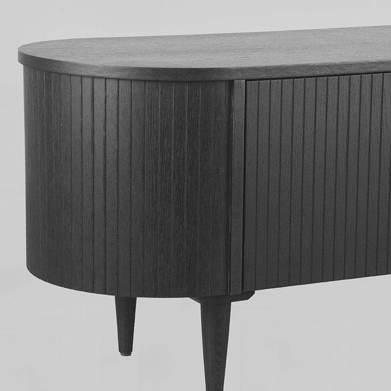 Tv-Meubel Oliva - Eikenhout - Zwart - 180 cm