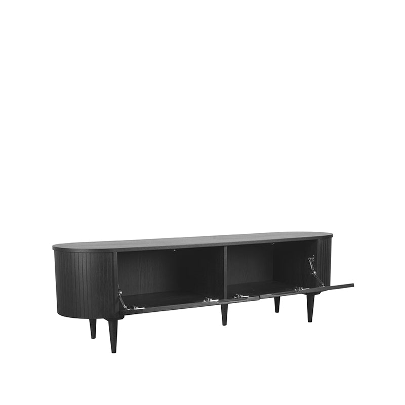 Tv-Meubel Oliva - Eikenhout - Zwart - 180 cm