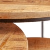 salontafel set van 3 mangohout zijkant foto vanuit zijaanzicht