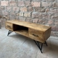 tv meubel met 2 lades gemaakt van mangohout